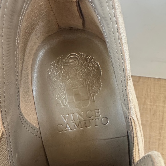 Vince Camuto Light Taupe Suede Pointed Ankle Booties - Picture 2 of 6